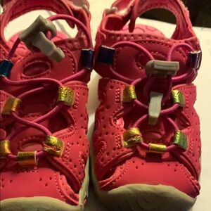 Okie Dokie Pink Sandals with Durable Sole and Adjustable Straps